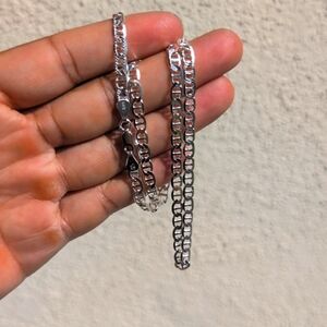 925 Sterling Silver Flat Marina 1 Sided 100 DC 4.4mm Chain - CH670